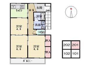 若竹コーポの物件間取画像